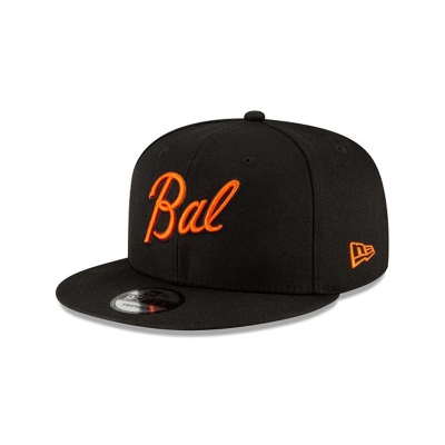 Black Baltimore Orioles Hat - New Era MLB Ligature 9FIFTY Snapback Caps USA8056723